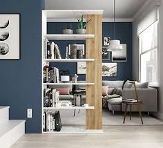 Alida 5 Shelf Open Bookcase Room Divider Available In 2 Colour Schemes Ebay In 2020 Small Apartment Interior Apartment Renovation Room Partition Designs