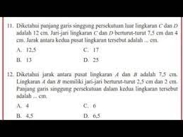 Sketsa gambarnya (iengkap dengan garis singgung persekutuan. Kelas 8 Uji Kompetensi 7 No 11 12 13 14 15 Matematika Kelas 8 Semester 2 Youtube