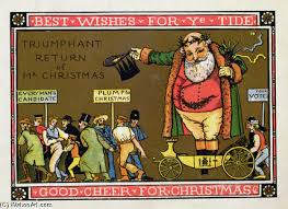 Merry christmas holiday greeting cards. Christmas Card By Walter Crane 1845 1915 United Kingdom Museum Art Reproductions Walter Crane