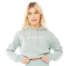 Buy Crosshatch Womens Crushaw Cropped Hoodie Blue