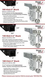 Maybe you would like to learn more about one of these? Weigh Safe 180 Hitch Ltb4 2 5 4 Drop Hitch 2 5 Receiver 18 500 Lbs Gtw Adjustable Aluminum Trailer Hitch Ball Mount Stainless Steel Combo Ball Dual Pin Keyed Lock Diesel And Tuning