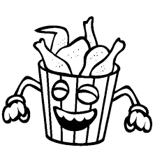 Smiling Bucket Of Fried Chicken Coloring Pages Download Print Online Coloring Pages For Free Chicken Coloring Pages Chicken Coloring Food Coloring Pages