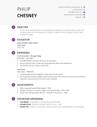 high school resume demo template