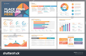 presentation template design business data graphs stock