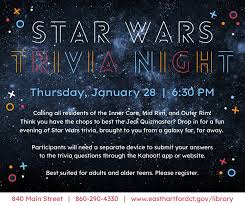 In fact, some theaters only agreed to screen star wars, the. East Hartford Public Library Calling All Residents Of The Inner Core Mid Rim And Outer Rim Think You Have The Chops To Best The Jedi Quizmaster Drop In On Thursday January