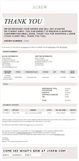 J Crew Thank You For Your Order Email Marketing Template Email Marketing Design Email Marketing Infographics