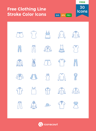 Download Free Clothing Line Stroke Color Icons Icon Pack Available In Svg Png Eps Ai Icon Fonts Free Clothes Icon Pack Free Icon Packs