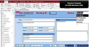 Notas De Actas De Reuniones Y Plantilla De Base De Datos De Acceso De Gestion De Invit In 2020 Access Database Database Management System Inventory Management Software