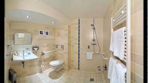In a handicapped accessible bathroom, you should be able to approach the toilet from the front and on either side. Handicap Bathroom Layout Design Youtube