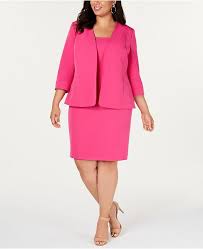 plus size jacket sheath dress