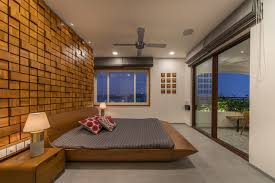 View of bed room designed with wooden bed having fabricated. 25 Unique Wall Panelling Ideas To Accent The Wall Behind The Bed
