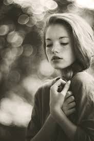 Background Woman Black And White Portrait Photography Love The Bokeh Lights At Different Intensity For Life Story Background Maybe Interview Is In B W Sepia Portrait Photography Portrait White Photography