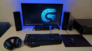 Logitechg Computer Desk Setup Computer Technology Best Gaming Setup
