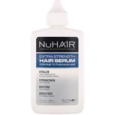 I now currently use a mix of vitamins like nuhair rejuvenation, nuhair dht blocker, fish oil, biotin, and use nuhair thinning hair serum with minoxidil 5% once a day. Natrol Nuhair Extra Strength Hair Serum For Men Women 3 1 Fl Oz 90 Ml Iherb