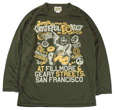 ボウズグラッドラグス Tシャツ メンズ レディース ポリメッシュ キャンプグラウンドｔシャツ オリーブグリーン Bo S Glad Rags Jerry S Grateful Donut Promotion Tee San Francisco Calif 1971 Olive Green Size S M L Xl Ilmondodiadriano It