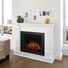 They feature very realistic flames with great heat output. Real Flame Silverton 48 In Electric Fireplace In White G8600e W The Home Depot