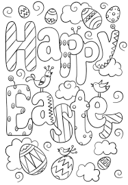 Happy Easter Doodle Coloring Page Easter Coloring Pages Printable Free Easter Coloring Pages Easter Colouring