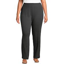 We offer exciting new looks for every occasion. Plus Size Lands End Sport Knit High Waist Pull On Pants