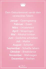 Visual Statements Dein Geburtsmonat Verrat Dein Verstecktes Talent Spruche Zitate Quotes Vollzeitprinzessin Witzige Spruche Spruche Gedichte Schreiben
