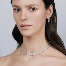 Catenina Crocetta Oro Bianco Pendant Croce In Diamanti Necklace Croce Oro E  Brillanti Collana