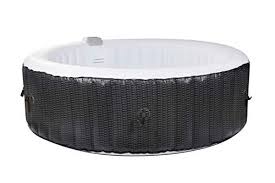 O Spazia Rattan Spa Gonflable 4 Places Gris Spa Rattan Places