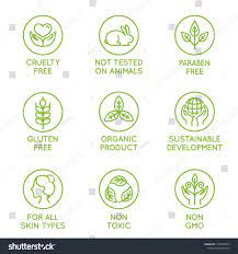 Vector Set Of Design Elements Logo Design Template Icons And Badges For Natural And Organic Cosmetic Paraben Free Products Logo Design Template Cosmetic Logo