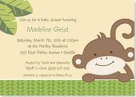 Baby Shower Invitations Monkey Love Baby Shower Invitation Fetes Prenatales Garcon Themes De Reception De Naissance Douche De Garcon