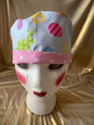 Easter Ponytail Scrub Hat/ Scrub Hat/ Women's Scrub Hat