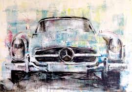 Auftragsmalerei Munchen Anja Frackmann Oldtimer Art Mercedes Oldtimer Autos Malen Auto Illustration