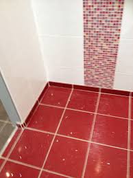 Shower Floor Might Be A Bit Slippery Though Red Tiles Shower Floor Home Decor Inspiration