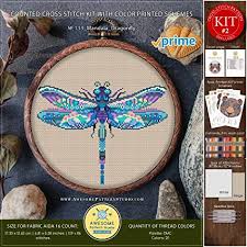 Original cross stitch pattern designs. Mandala Dragonfly K113 Embroidery Cross Stitch Kit Stitching Funny Animals Cross Stitch World Needlepoint Kits Stitch Design Stitch Patterns Amazon In Home Kitchen
