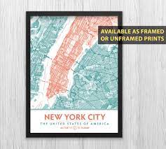 See more ideas about teal coral, coral, orange and turquoise. New York City Neighborhood Map Teal Coral Aesthetic Decor Etsy