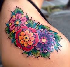 Bright Flowers Tattoo Bright Flower Tattoos Bright Tattoos Flower Tattoos