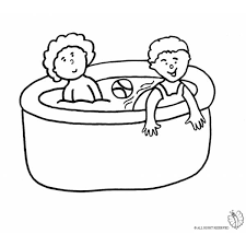 Disegno Di Bambini In Piscina Da Colorare Per Bambini