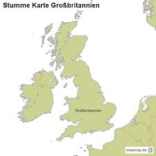 Im süden liegen auf der england karte die regionen south east und south west england und greater london, im westen die regionen west midlands und north west england, im osten east of england, die east midlands und die region yorkshire and the humber und im norden bildet north east england vor der grenze zu schottland den abschluss. Stumme Karte Grossbritannien Von Landerkarte Landkarte Fur Das Vereinigtes Konigreich