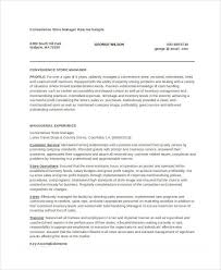 retail store manager resume sample
