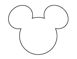 Mickey Mouse Ears Head Outline Mickey Mouse Silhouette Mickey Mouse Template Disney Scrapbook