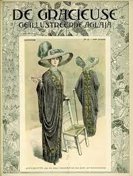 De Gracieuse Avondmantel Voor Den Zomer Vervaardigd Van Twee Sjaals Met Kralenborduursel July 191 Edwardian Era Fashion 19th Century Art Edwardian Fashion
