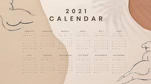 A digital calendar enables you to individualize or modify your calendar with both clipart, pictures and images and written text. Feminine Aesthetic Nude Nude Art 2021 Calendar Editable Vector Psd Templates Rawpixel