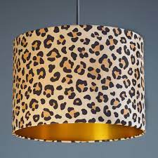 Free shipping* more like this orange and taupe drum lamp shade 15x15x11 (spider). Leopard Animal Print Shade Gold Silver Or Copper Lining Animal Print Drum Shade Pendant Lamp