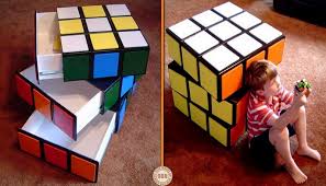 The rubik's cube is easy to make with a pair of scissors and a touch of glue. Diy Rubik S Cube Dresser The Owner Builder Network