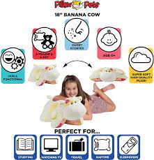 Pillow Pets Sweet Scented Banana Cow Stuffed Animal Plush Toy , White -  Walmart.com