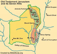 Old Testament Jerusalem And Its Seven Hills Map Understanding The Bible Bible Mapping Bible Study Classes