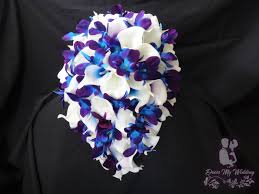Maybe you would like to learn more about one of these? Dress My Wedding Real Touch Calla Lily Galaxy Orchid Purple Blue Orchid Bridal Bouquet Teardrop Bouquet Island Orchid Artificial Flowers