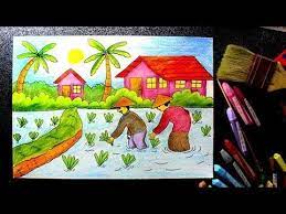 Berilah umpan untuk menarik perhatian walang sangit gunakan ikan yang sudah busuk kalo tidak juga bisa. Gambar Sketsa Petani Di Sawah Guru Galeri