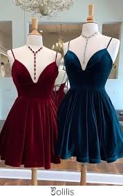Spaghetti Straps A Line Velvet Homecoming Dress In 2020 Velvet Homecoming Dress Burgundy Homecoming Dresses High Fashion Dresses