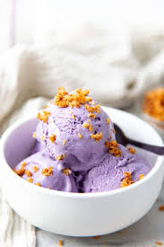 Add the sugar and continue to stir till the sugar dissolves completely. Ube Ice Cream Purple Yam Ice Cream The Flavor Bender