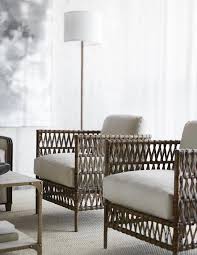 Palecek Savoy Lounge Chair Powder Coated Metal Frame And Legs Fully Wrapped With Rattan Peel With Hand Twisted R Woven Dining Chairs Furniture Furniture Design