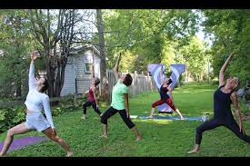Weekly activity sunrise yoga studio. Local Students Teacher Revel In The Joy Of Outdoors Yoga Orillia News