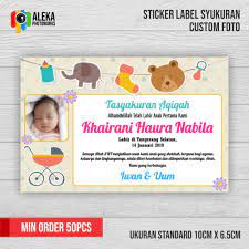 Mohon doa agar anak kami menjadi anak yang soleh, bertaqwa kepada allah swt, berbakti kepada orang tua dan berguna bagi nusa, bangsa aminkami yang berbahagia bapak & ibu. Sticker Label Syukuran Kelahiran Aqiqah Shopee Indonesia